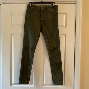 AG the Farrah skinny ankle high rise coated jean